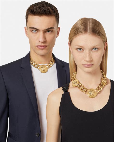 versace medusa chunky necklace|versace medusa necklace with tag.